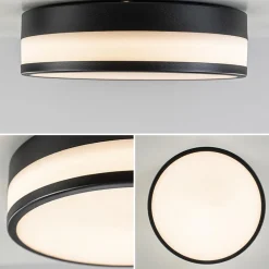 Straluma Plafonnière zwart/opaal glas 3-step dim IP44><noscript><img width=