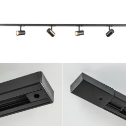 Straluma Rail Trackline set 1.5m zwart 4 spots><noscript><img width=