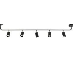 Straluma Rail zwart 5-lichts 160cm gu10> Opbouwspots|Industriële Verlichting