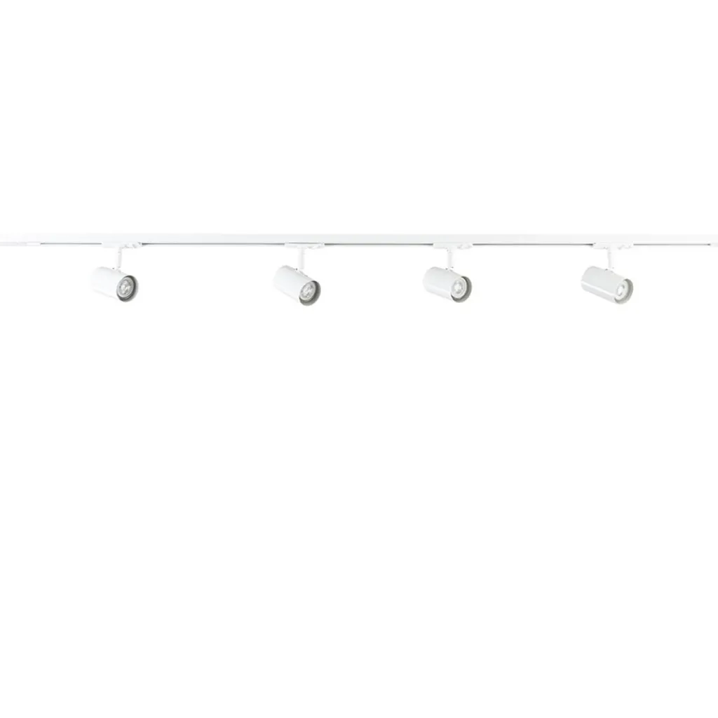 Straluma Railsysteem set wit inclusief 4 spots tube> Opbouwspots|Woonkamerlampen