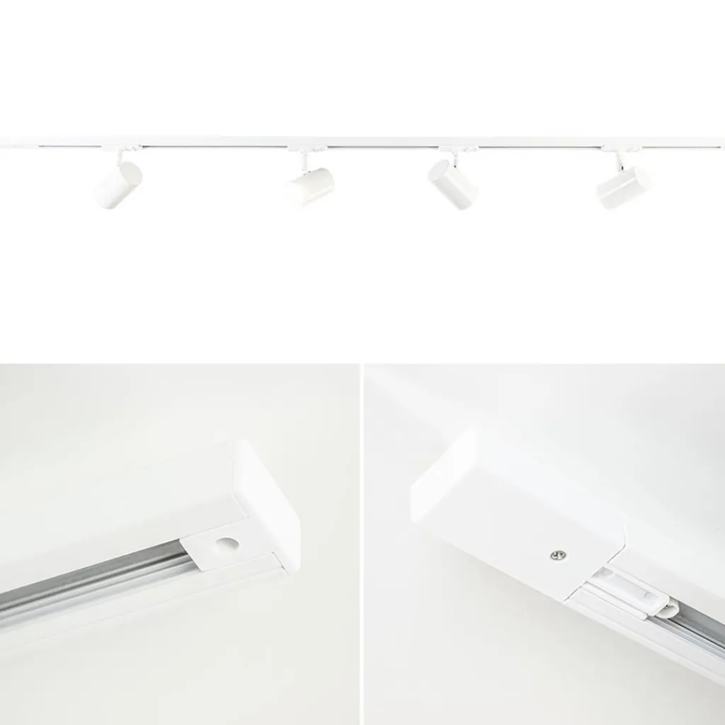 Straluma Railsysteem set wit inclusief 4 spots tube> Opbouwspots|Woonkamerlampen