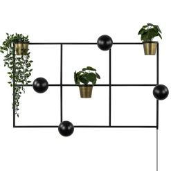 Straluma Rechthoekig wandrek met plantenpotten en E27 fittingen> Wandlampen|Botanische Verlichting