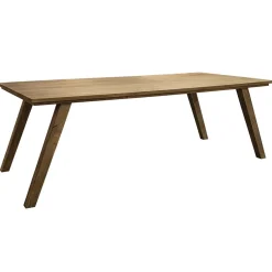 Straluma Rechthoekige eettafel gebleekt en geborsteld mangohout 220x100 cm> Eettafels