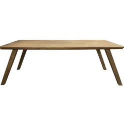 Straluma Rechthoekige eettafel gebleekt en geborsteld mangohout 220x100 cm> Eettafels