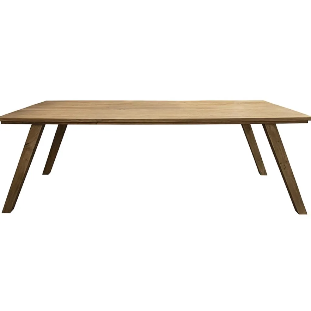 Straluma Rechthoekige eettafel gebleekt en geborsteld mangohout 220x100 cm> Eettafels