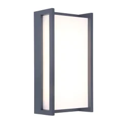 Straluma Rechthoekige LED buitenlamp donker grijs IP54> Wandlampen|Buitenlampen