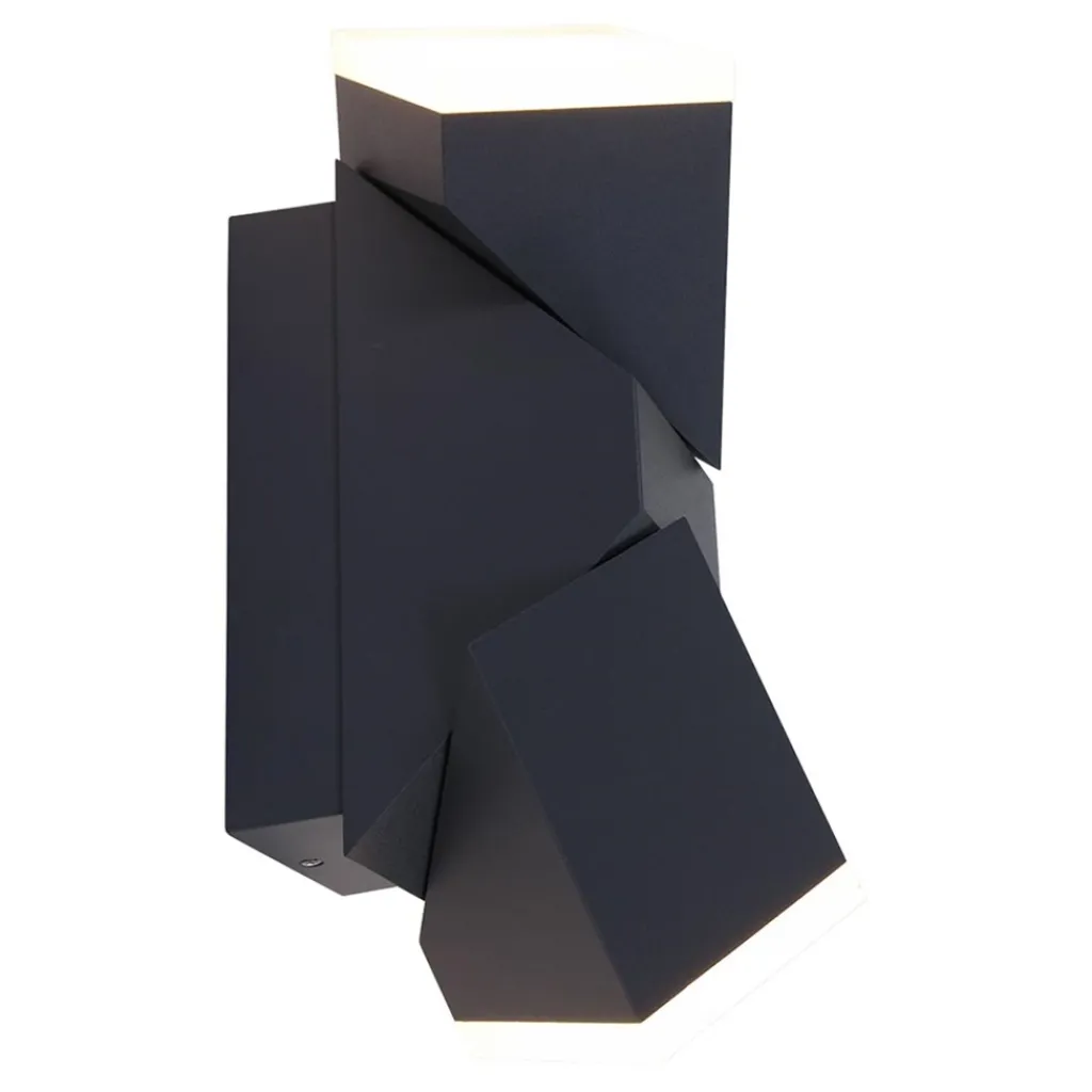 Straluma Rechthoekige LED buitenlamp verstelbaar zwart aluminium> Wandlampen|Buitenlampen