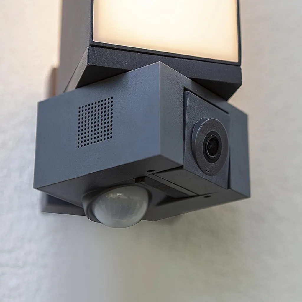 Straluma Rechthoekige LED buitenlamp met camera en bewegingssensor> Wandlampen|Buitenlampen