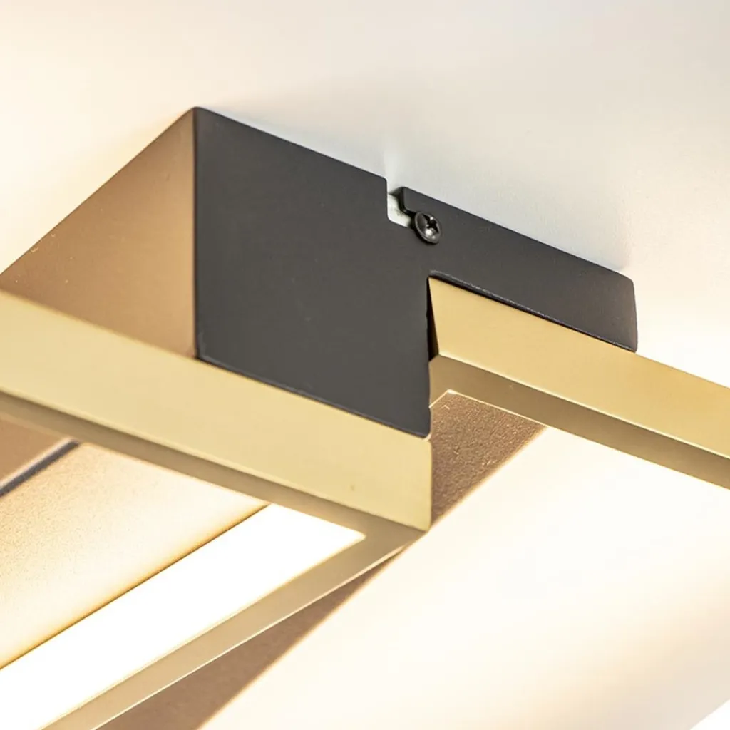 Straluma Rechthoekige LED plafondlamp zwart goud design> Plafondlampen|LED Plafondlampen