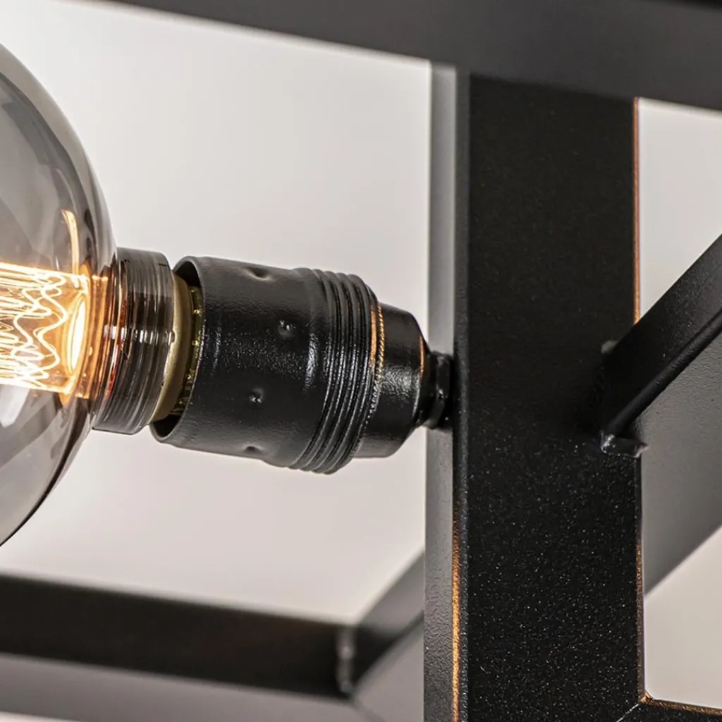 Straluma Rechthoekige plafondlamp triple square mat zwart> Plafondlampen|Design Verlichting