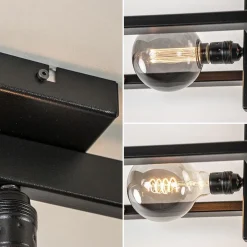 Straluma Rechthoekige plafondlamp triple square mat zwart><noscript><img width=