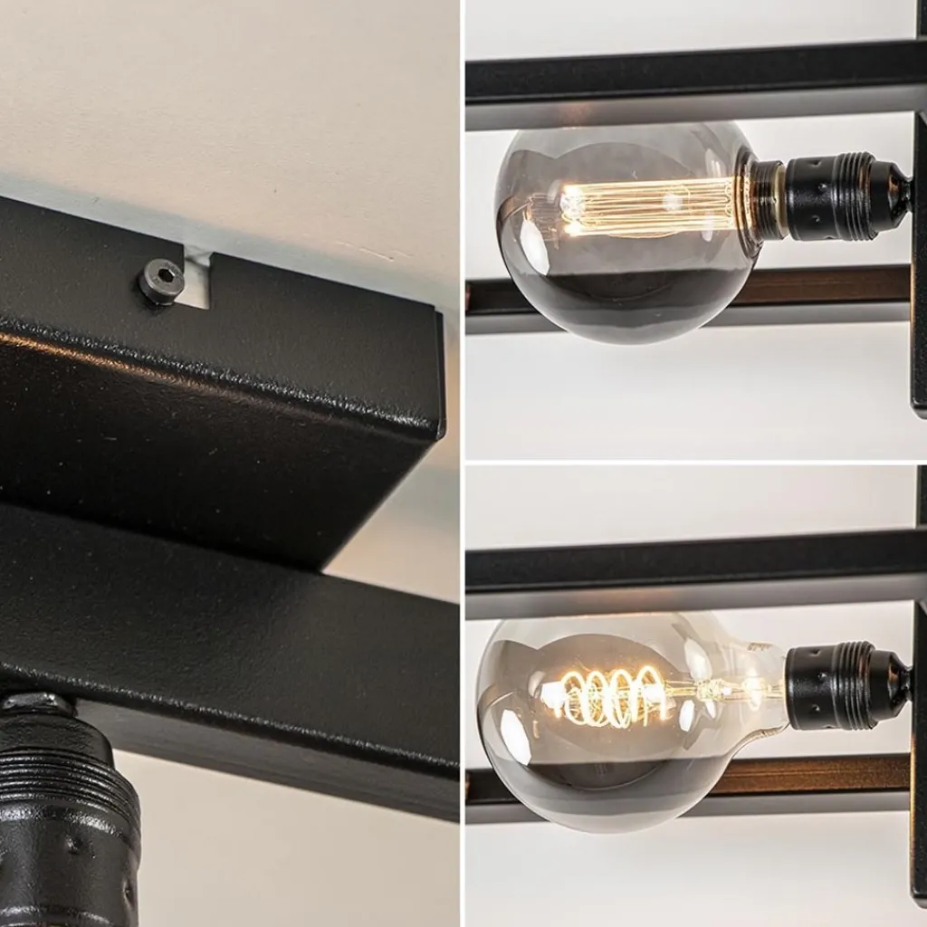 Straluma Rechthoekige plafondlamp triple square mat zwart> Plafondlampen|Design Verlichting