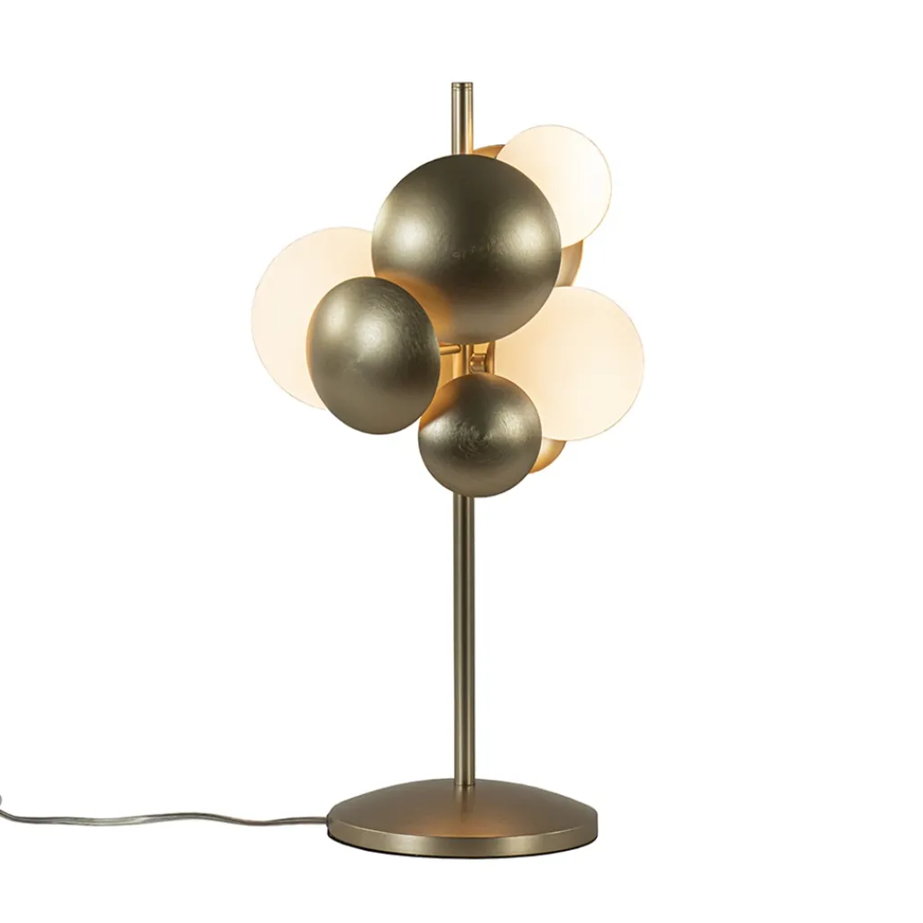Straluma Retro tafellamp goud met wit glas> Tafellampen|Design Verlichting