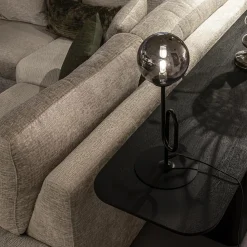 Straluma Retro tafellamp zwart met smoke/titanium glazen bol><noscript><img width=