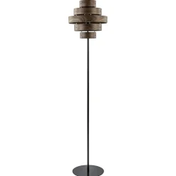 Straluma Retro vloerlamp zwart met walnoot houten kap><noscript><img width=