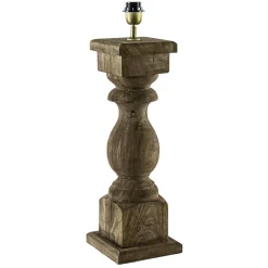 Straluma Robuuste lampvoet Cadore massief hout met brons> Tafellampen|Light and Living