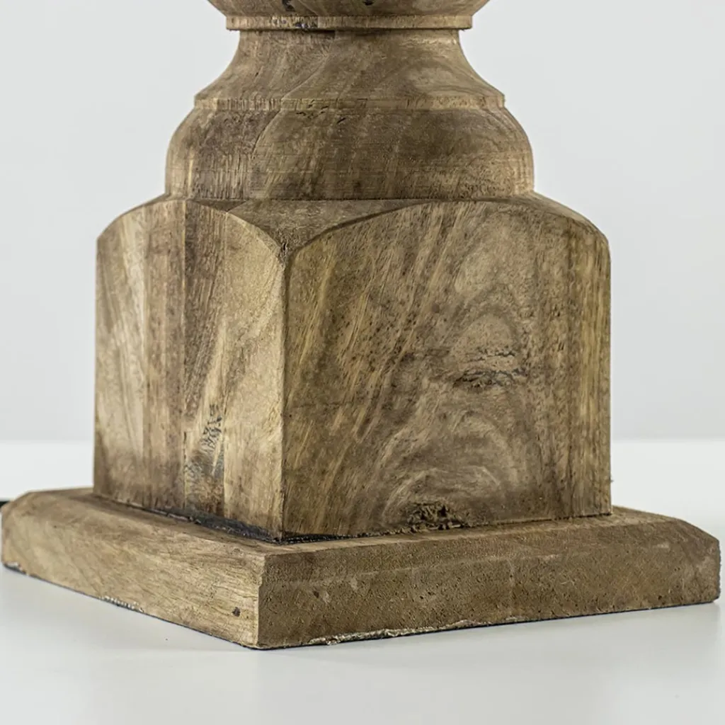 Straluma Robuuste lampvoet Cadore massief hout met brons> Tafellampen|Light and Living