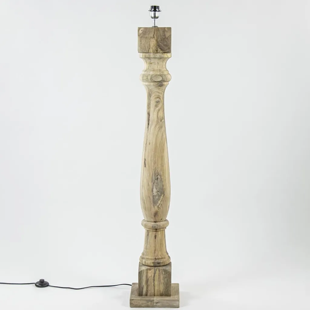 Straluma Robuuste lampvoet Robbia hout exclusief kap> Vloerlampen|Lampenvoeten