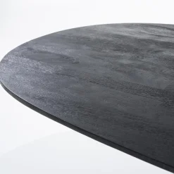 Straluma Robuuste mango houten eettafel Aron ovaal zwart><noscript><img width=