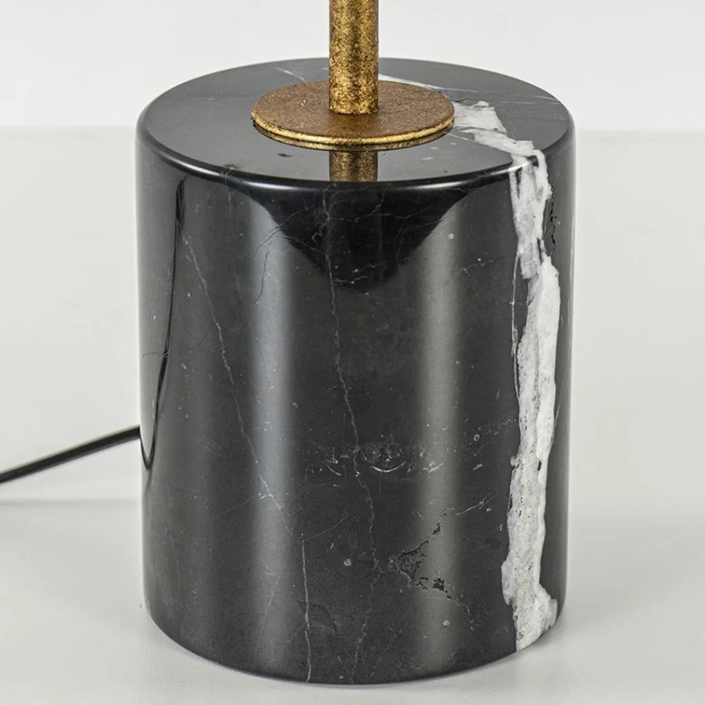 Straluma Robuuste tafelamp brons met zwart marmeren voet> Tafellampen|Decoratieve Verlichting