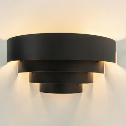 Straluma Robuuste wandlamp zwarte ringen><noscript><img width=