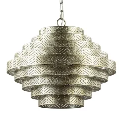 Straluma Ronde hanglamp metaal oud zilver 55 cm> Eettafellampen|Eetkamerverlichting
