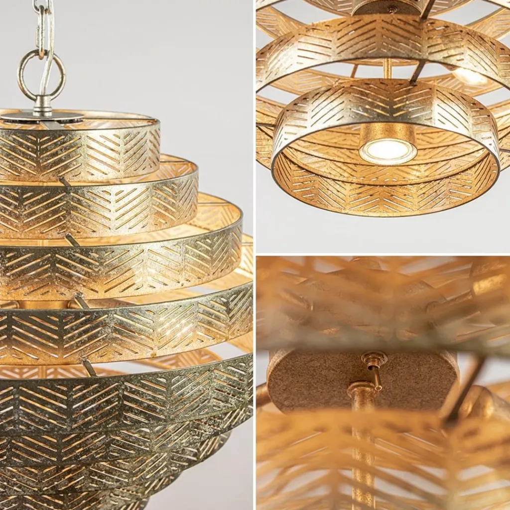 Straluma Ronde hanglamp metaal oud zilver 55 cm> Eettafellampen|Eetkamerverlichting