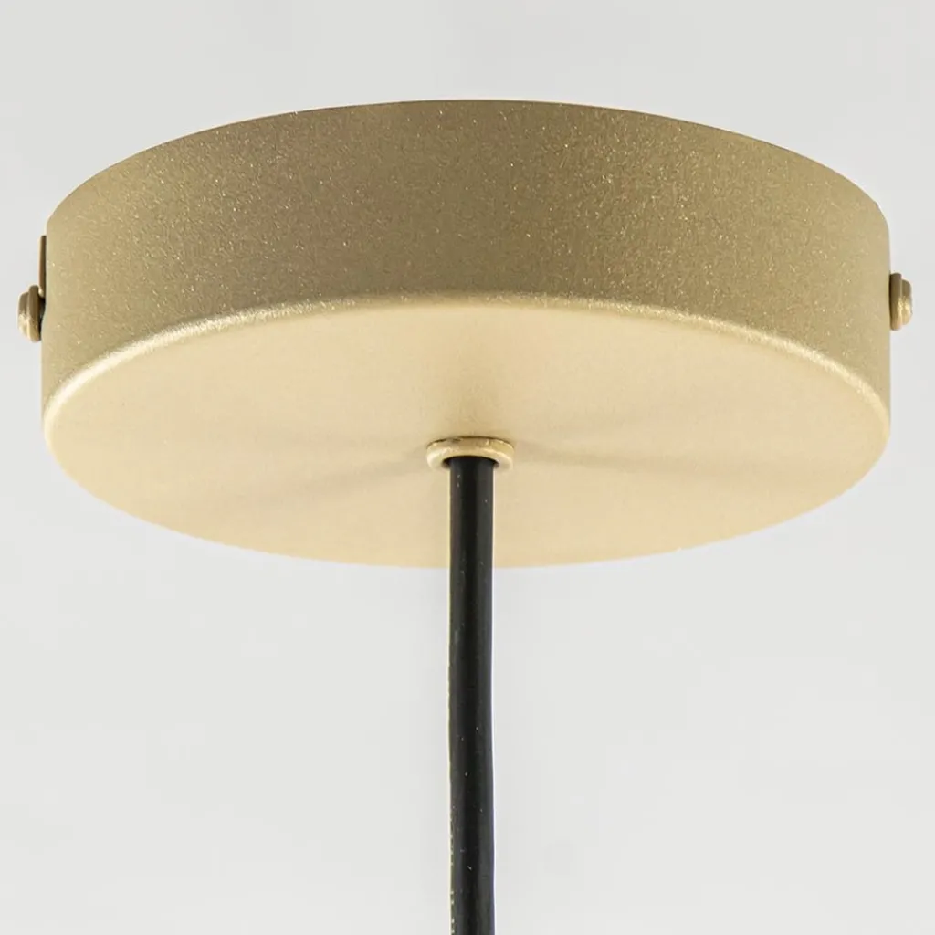 Straluma Ronde koepel hanglamp goud met witte kap> Eettafellampen|Eetkamerverlichting