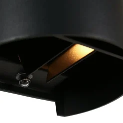 Straluma Ronde LED buitenlamp zwart inclusief lichtsensor><noscript><img width=