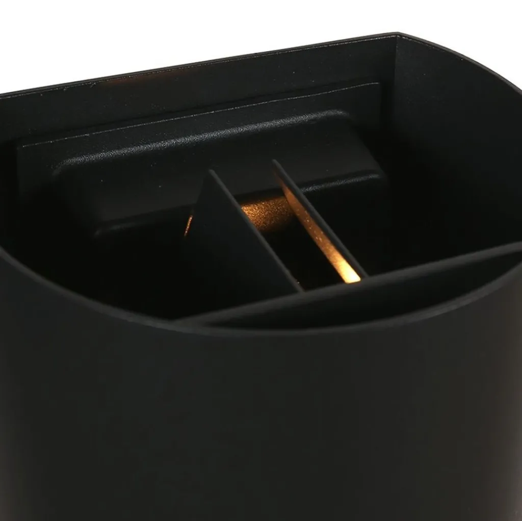 Straluma Ronde LED buitenlamp zwart inclusief lichtsensor> Wandlampen|Buitenlampen