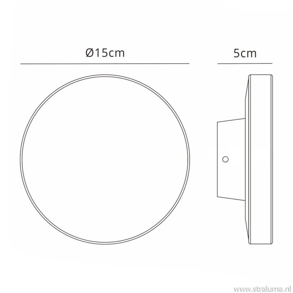 Straluma Ronde LED wandlamp tuin antraciet> Wandlampen|Buitenlampen