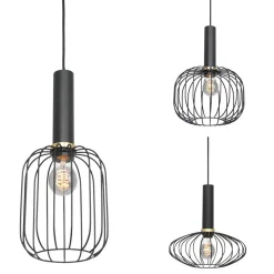 Straluma Ronde 3-lichts hanglamp met draadkappen divers><noscript><img width=