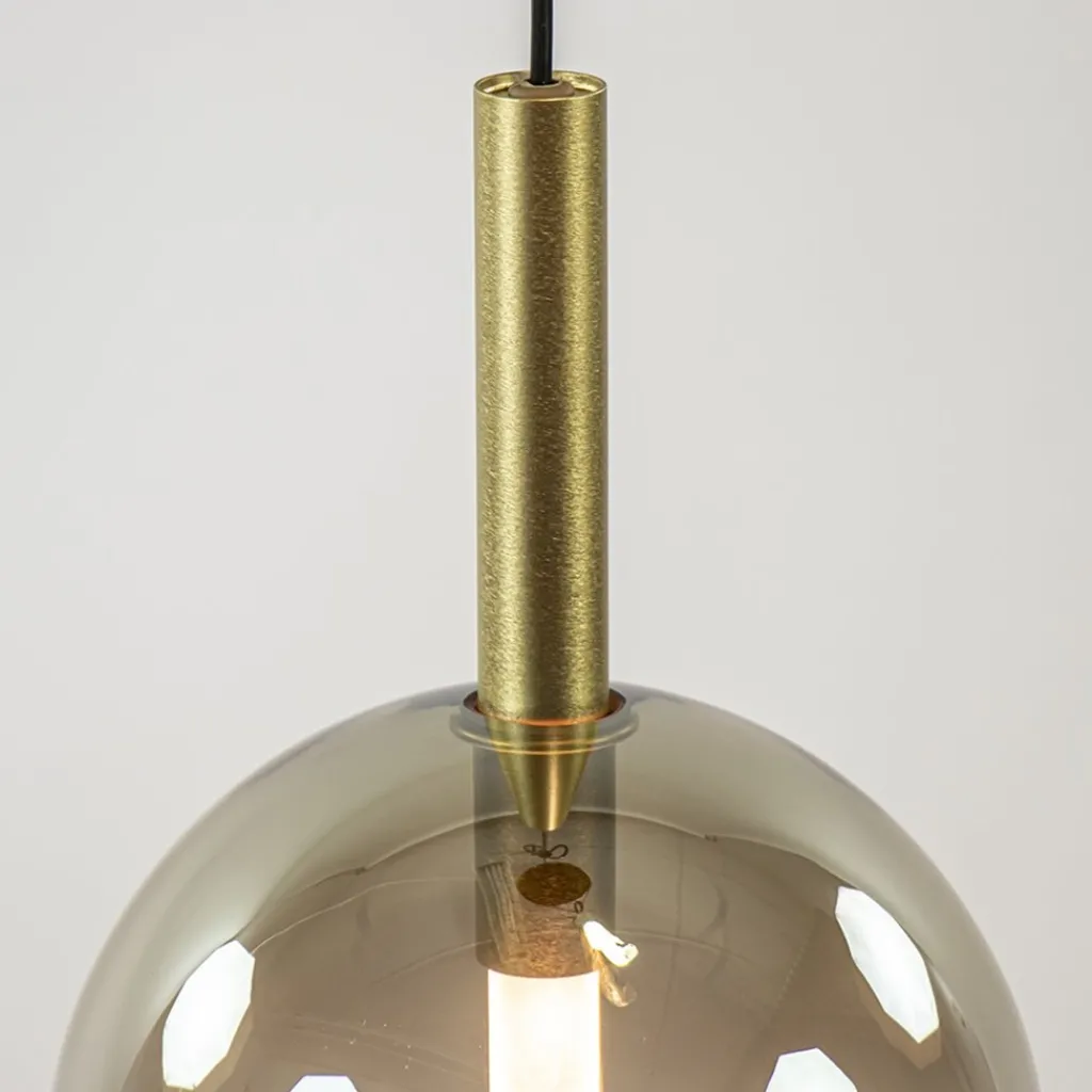 Straluma Ronde 3-Lichts LED hanglamp met gold fading glas> Hanglampen|Eettafellampen