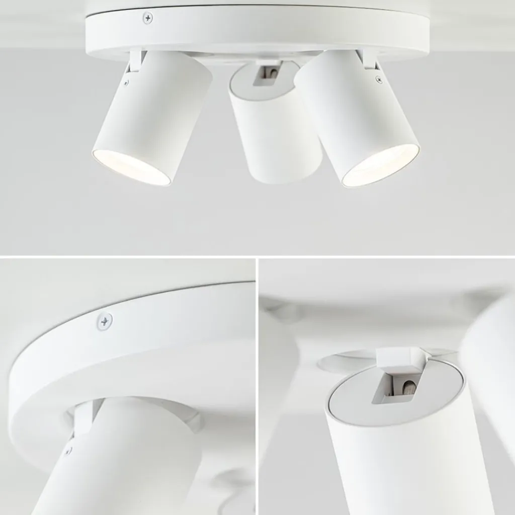 Straluma Ronde 3-lichts opbouwspot mat wit> Opbouwspots|Woonkamerlampen