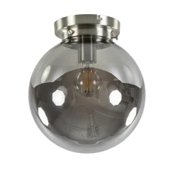 Straluma Ronde plafondlamp smokey glas met nikkel><noscript><img width=