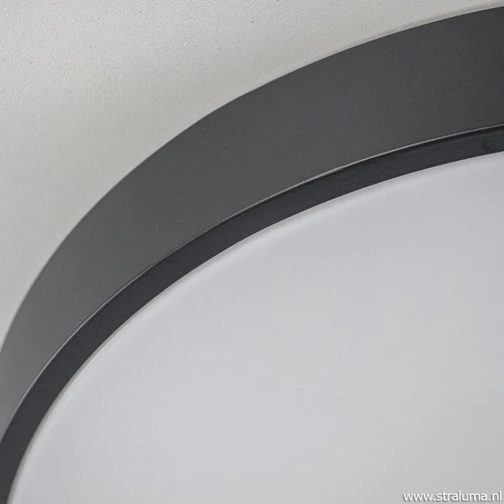 Straluma Ronde plafondlamp zwart inclusief LED en remote> Plafondlampen|Plafonnières