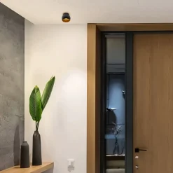 Straluma Ronde plafondspot zwart met goud GU10><noscript><img width=