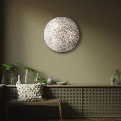 Straluma Ronde schelpen wandlamp wit/parelmoer 60 cm><noscript><img width=