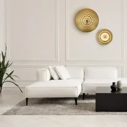 Straluma Ronde wand/plafondlamp gouden schaal><noscript><img width=