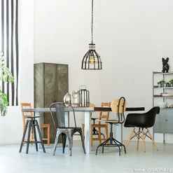 Straluma Ruw metalen hanglamp antiek zwart><noscript><img width=