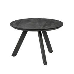 Straluma Salontafel rond hout zwart 60 cm> Bijzettafels|Salontafels