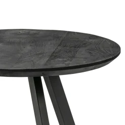 Straluma Salontafel rond hout zwart 60 cm> Bijzettafels|Salontafels