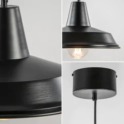 Straluma Scandinavische hanglamp zwart met goud 36 cm><noscript><img width=