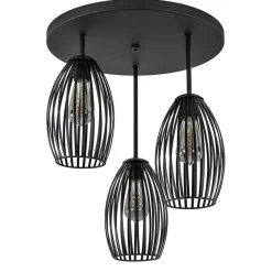 Straluma Scandinavische 3-lichts plafondlamp mat zwart> Plafondlampen|Draadlampen