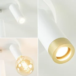 Straluma Scandinavische 3-lichts plafondspot mat wit/goud><noscript><img width=