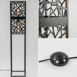 Straluma Scandinavische vloerlamp zwart frame><noscript><img width=