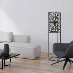 Straluma Scandinavische vloerlamp zwart frame><noscript><img width=