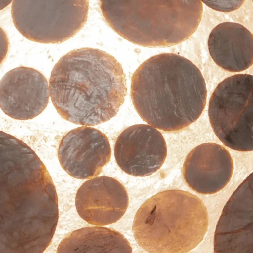 Straluma Schelpen vloerlamp goud cilinder groot> Schelpenlampen|Woonkamerlampen