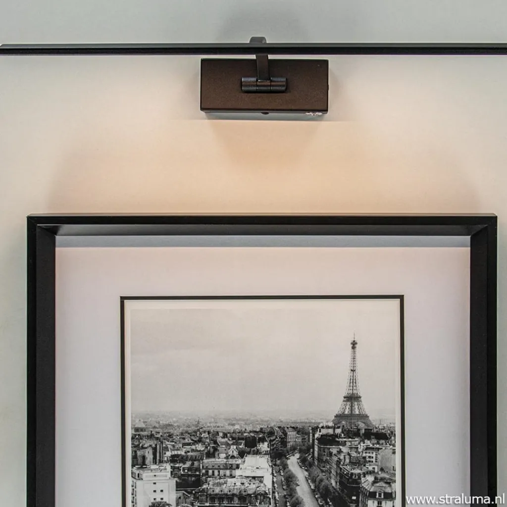 Straluma Schilderijlamp zwart 45cm met dimmer> Wandlampen|Woonkamerlampen