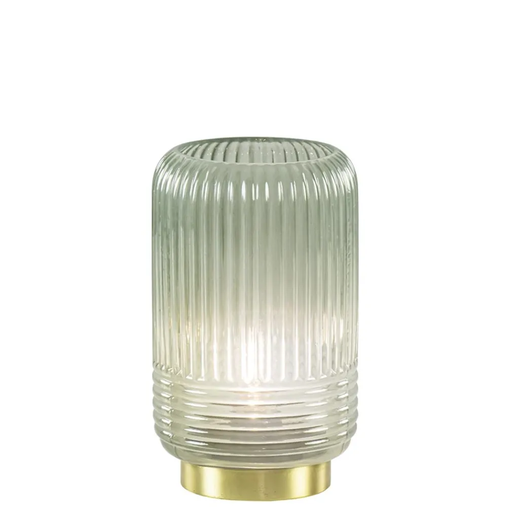 Straluma Sfeervolle tafellamp Lipa grijs groen op baterijen Light & Living> Tafellampen|Light and Living